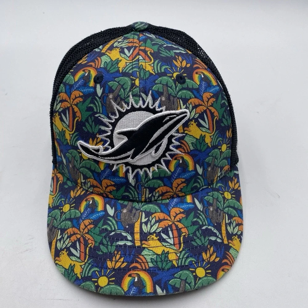 Miami‎ Dolphins Youth Hat Hawiian 47 Brand SnapBack Trucker Cleaned Floral